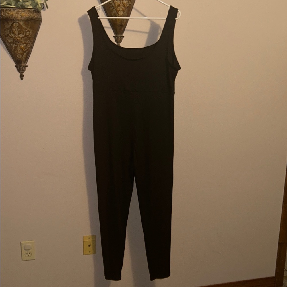 Black Sleeveless Maternity Jumpsuit